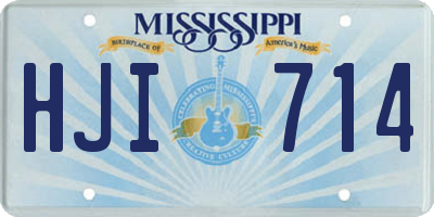 MS license plate HJI714