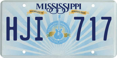 MS license plate HJI717