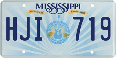 MS license plate HJI719