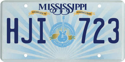 MS license plate HJI723