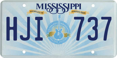 MS license plate HJI737