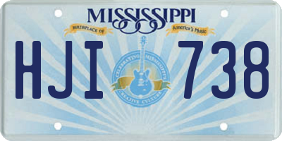 MS license plate HJI738