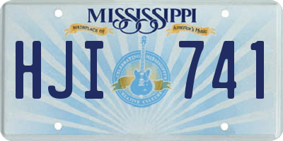 MS license plate HJI741