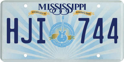 MS license plate HJI744