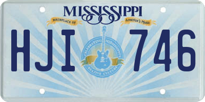 MS license plate HJI746