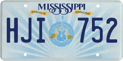 MS license plate HJI752