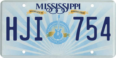 MS license plate HJI754