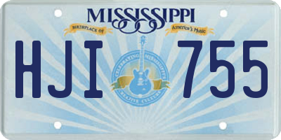 MS license plate HJI755