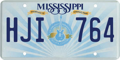 MS license plate HJI764