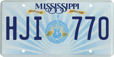 MS license plate HJI770