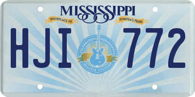 MS license plate HJI772