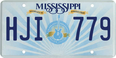 MS license plate HJI779