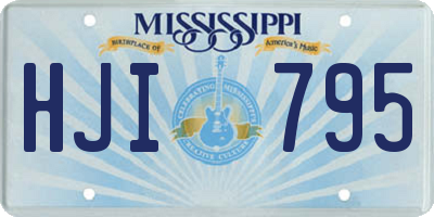 MS license plate HJI795