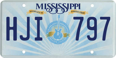 MS license plate HJI797