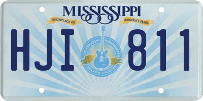 MS license plate HJI811