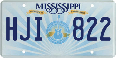 MS license plate HJI822