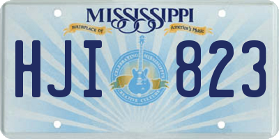 MS license plate HJI823