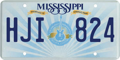MS license plate HJI824