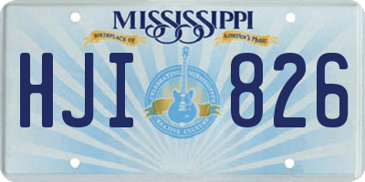 MS license plate HJI826
