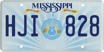 MS license plate HJI828
