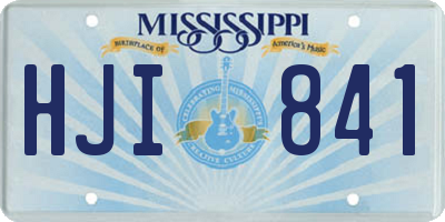 MS license plate HJI841