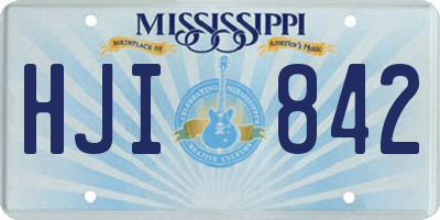 MS license plate HJI842