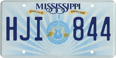 MS license plate HJI844