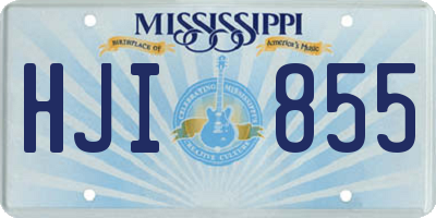 MS license plate HJI855