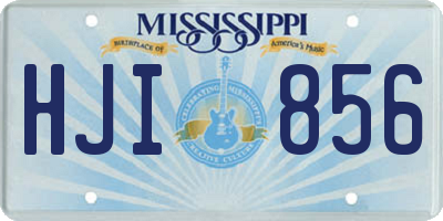 MS license plate HJI856