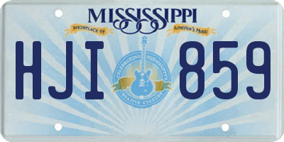 MS license plate HJI859