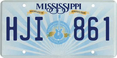 MS license plate HJI861