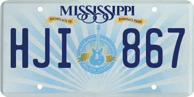 MS license plate HJI867