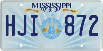 MS license plate HJI872
