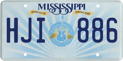 MS license plate HJI886