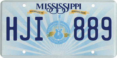 MS license plate HJI889
