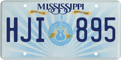 MS license plate HJI895