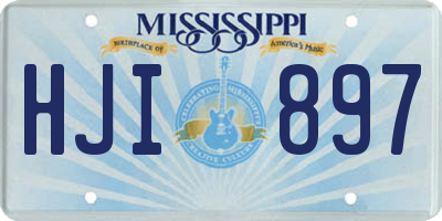 MS license plate HJI897
