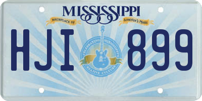 MS license plate HJI899