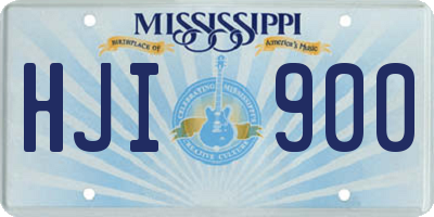 MS license plate HJI900