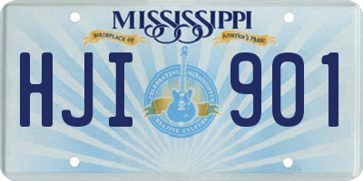 MS license plate HJI901