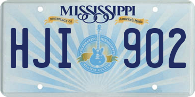 MS license plate HJI902