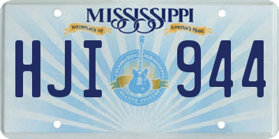 MS license plate HJI944