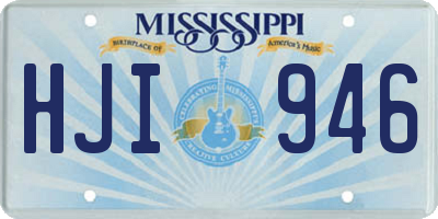 MS license plate HJI946