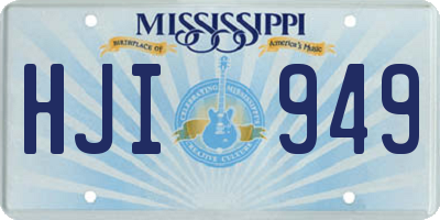 MS license plate HJI949