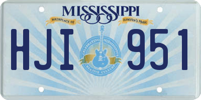 MS license plate HJI951