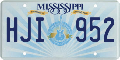 MS license plate HJI952