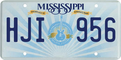 MS license plate HJI956
