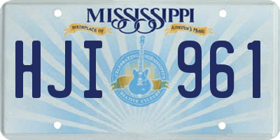 MS license plate HJI961