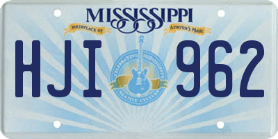 MS license plate HJI962
