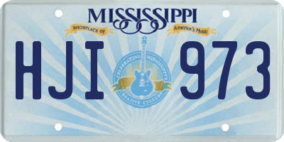 MS license plate HJI973